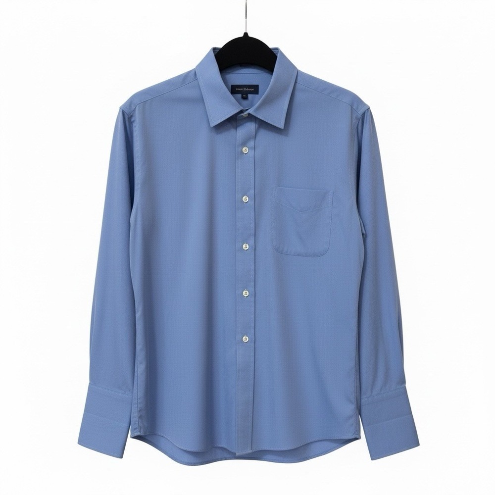 Brooks Brothers 346 Dress Shirt Mens 15.5-33โ Blue Non-Iron French Cuff